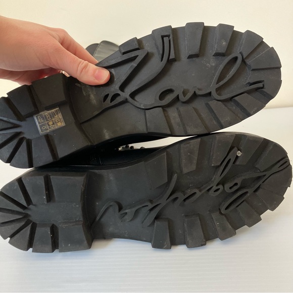 Karl Lagerfeld Paris Milla Rhinestone Embellished Tall Leather Riding Boots 9.5 - Picture 11 of 11